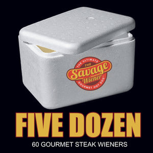 5 Dozen Gourmet Steak Wieners - The Savage Wiener